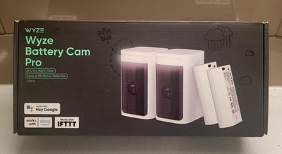 Wyze Battery Cam Pro 2-Pack Wireless Indoor/Outdoor Home Security Camera