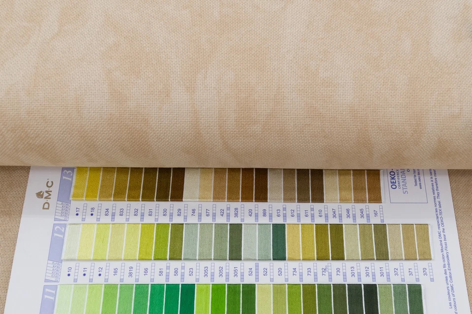 Zweigart Vintage Country Mocha/Beige 25 Count Lugana Cotton Evenweave (3009) (Mu - Image 2 of 2