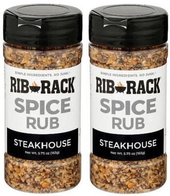 Rib Rack  Steakhouse Rub & Seasoning Spice  5.75 oz (2 Pack) for Beef & Steak