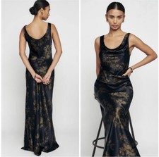 REFORMATION Annabelle Silk Dress in Night Garden SZ US 2