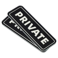 2Pcs 6"x2" Private Door Sign Self Adhesive Sticker Easy Installation