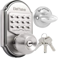 Keyless Entry Keypad Deadbolt Door Lock 304 Stainless Steel 100% Mechanical -...