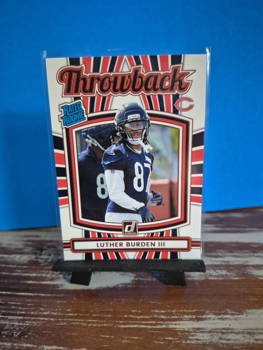 Luther Burden III 2025 Panini Donruss Throwback Rated Rookie Card # 42 Bears