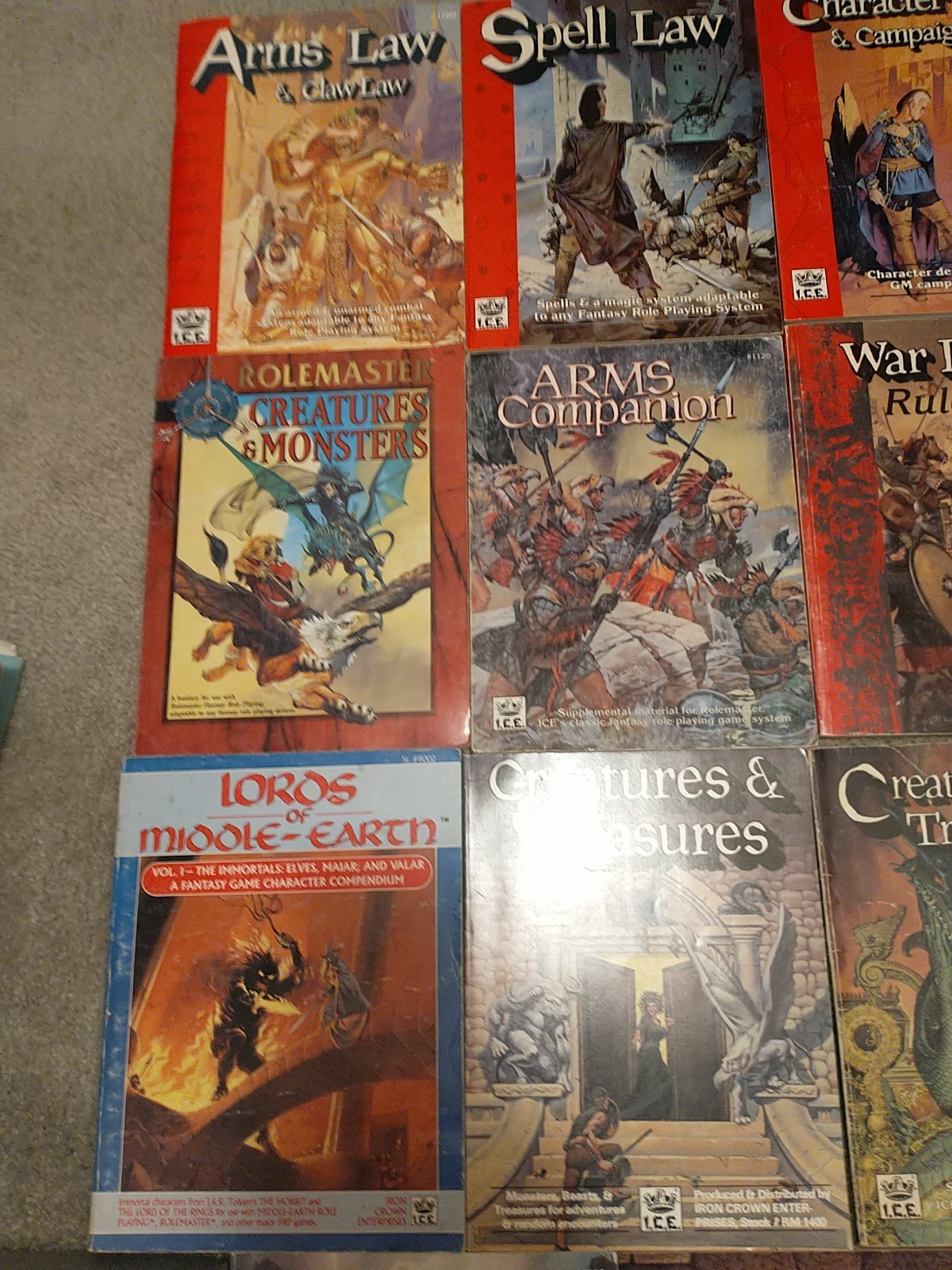 Rolemaster RPG Mega Rules Essential Lot Best RPG in Genre Classic D&D Alternate 