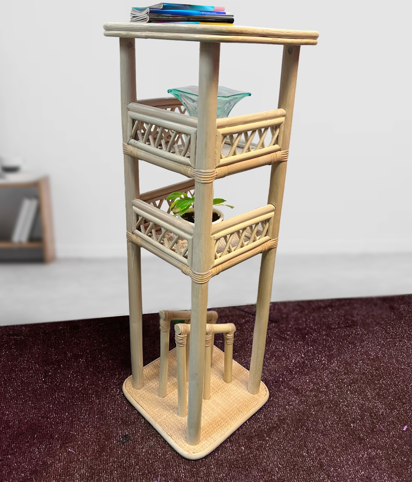 Living Room Shelf & Organizer - Classic Rattan & Wicker Napl