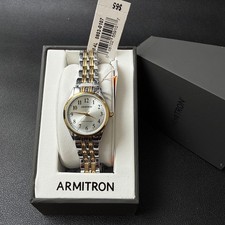 MSRP 65 Armitron Women's 75/5304TTB Two Tone Bracelet Watch New Battery, Ea