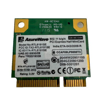WIFI Karte AZUREWAVE RTL8191SE Original PCIE Half MiniCard - gebraucht