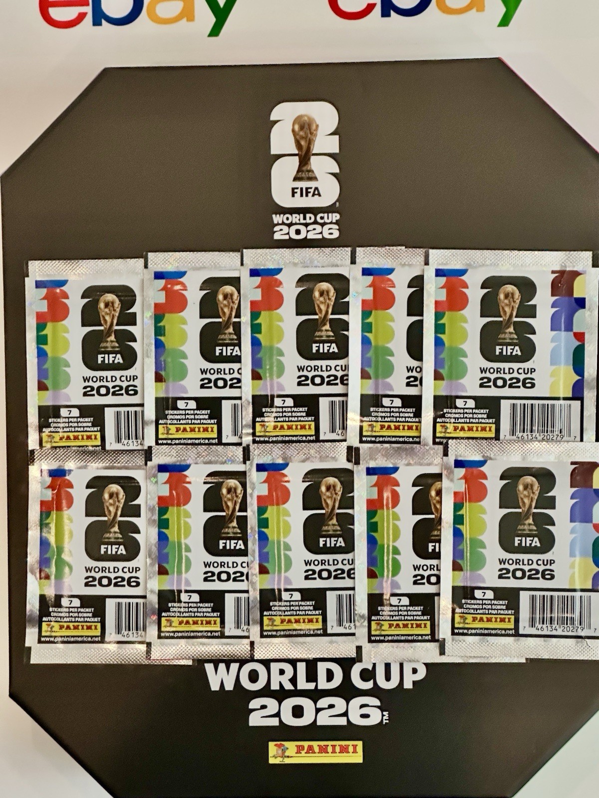 PANINI FIFA WORLD CUP β26 π 10 Packs Costco Fuchsia πΊπΈ White Border Stickers