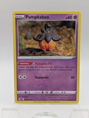 Pumpkaboo 076/203 Common Evolving Skies Yuki Mori Pokemon NM
