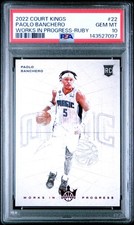 2022 PANINI COURT KINGS WORKS IN PROGRESS RUBY #22 PAOLO BANCHERO 1/149 PSA 10