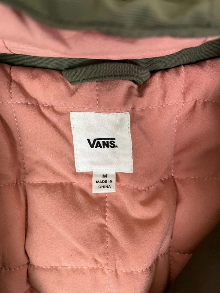 NWT VANS Women’s Drill Chore Long Coat Corduroy Collar Hooded Jacket Size Medium - Image 3 of 4