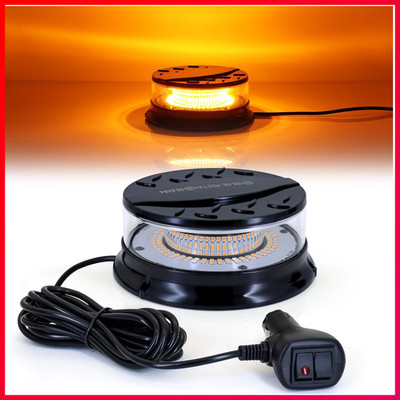 LED Rotating Beacon Gelb 12V-24V Magnetbasis 28 Blitzmuster Warnlicht 3m Kabel