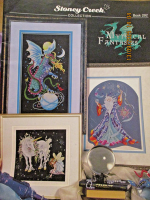 MYTHISCHE FANTASIEN KREUZSTICH BOOKLET STONEY CREEK EINHORN SCHLOSS DRACHENFEE
