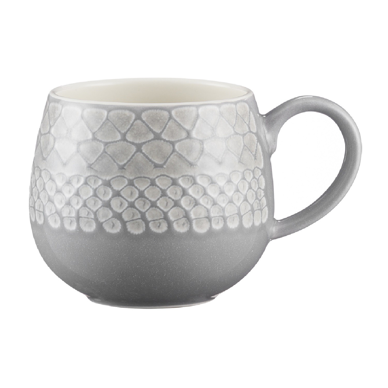 Coffee Mug 350ml Stoneware Impressions Organic Grey Cup Tea Choco Drinking Mug