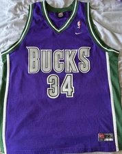 Nike Swingman Ray Allen Milwaukee Bucks Vintage Authentic Jersey Size XXL Sewn 