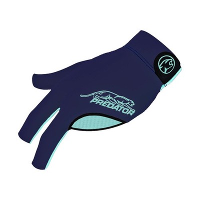 New Predator Second Skin Blue with Teal Logo - Extra Small LEFT Hand Pool Glove