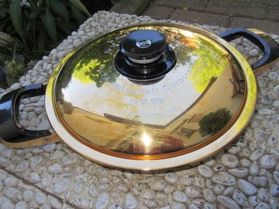 UNIKAT: vergoldete AMC Pfanne 24cm Bratpfanne,Steakpfanne mit Deckel gold farben