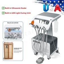 Dental Portable Mobile Delivery Unit System 4 Holes Air Compressor Suction Cart
