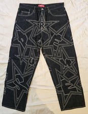SUPREME STARS TOPSTITCH BAGGY JEANINDIGO