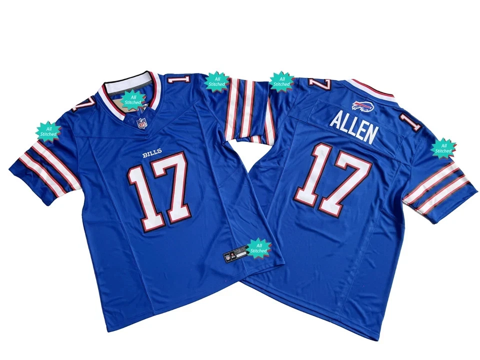 NWT Bills #17 Josh Allen Royal Jersey