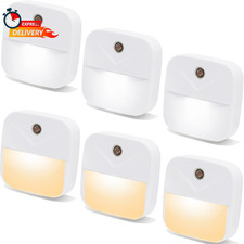 6 Pack Night Light Plug In, LED Nightlights Smart Dusk to Dawn Sensor, Plug into