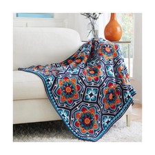 Mary Maxim Crochet Afghan Kits with Premier Everyday DK Yarn, Intermediate Cr...