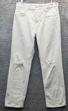 Anthropologie Pilcro and the Letterpress Jeans Women 31 White High Rise Slim Fit