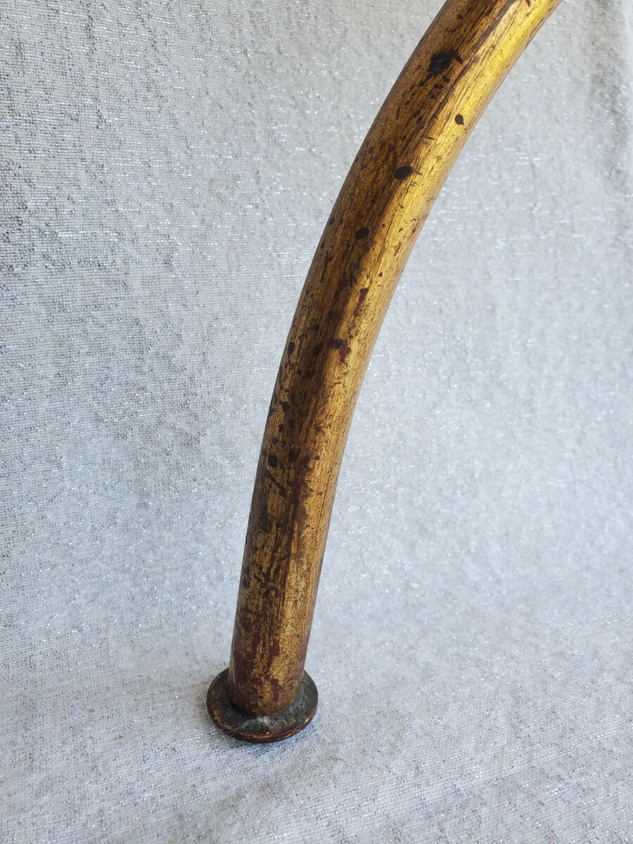 VINTAGE ITALY HOLLYWOOD REGENCY GILT IRON METAL ROPE VINTAGE ITALY HOLLYWOOD REGENCY GILT IRON METAL ROPE