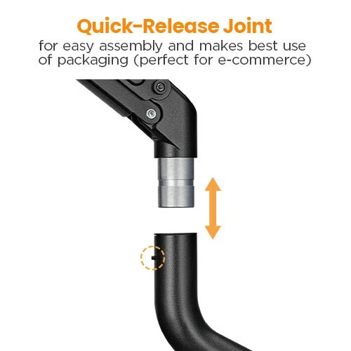DUAL ARM TV LCD MONITOR DESK MOUNT BRACKET ARTICULATING UP DOWN IN OUT SWIVEL - Image 3 of 4
