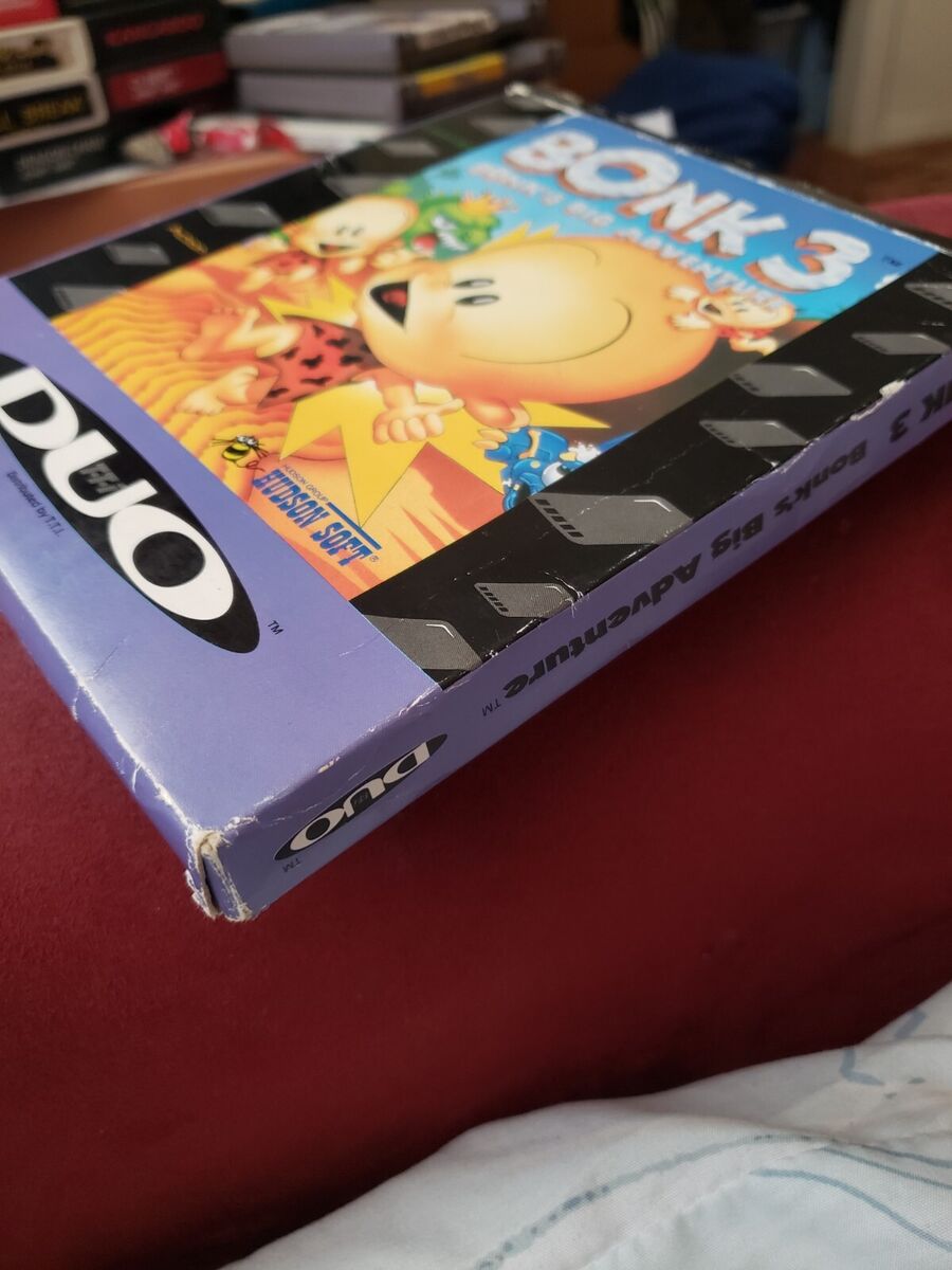 Awesome CIB BONK 3: BONK'S BIG ADVENTURE TURBOGRAFX 16 TURBO Awesome CIB BONK 3: BONK'S BIG ADVENTURE TURBOGRAFX 16 TURBO