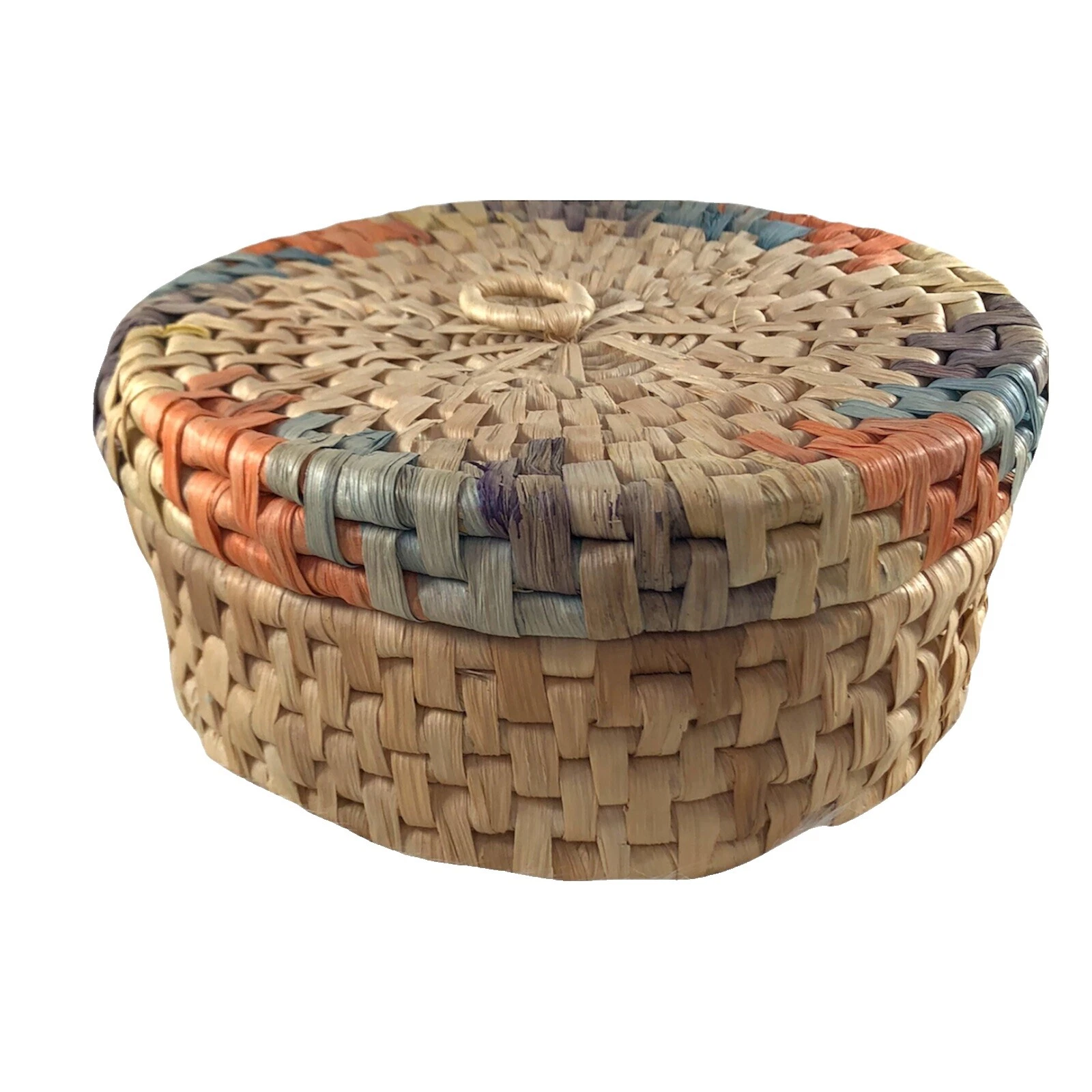 Cesta de almacenamiento de ratán Handmade cestas Decorativas