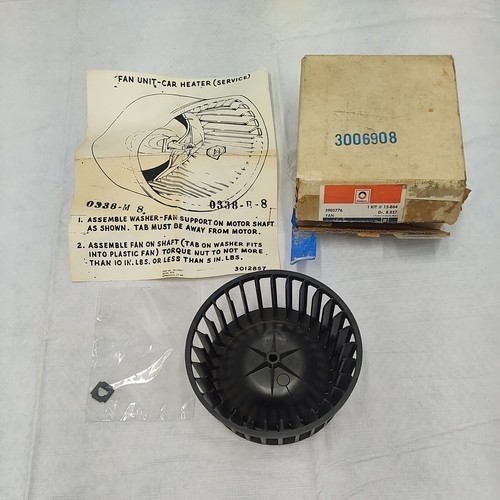 1963-1971 C2/C3 Corvette Heater Blower Motor Fan / Cage NOS OEM GM#3905776 - Picture 9 of 9