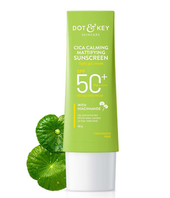 Dot & Key CICA Calming Mattifying Sunscreen SPF 50 PA++++ For Oily Skin (50gm)