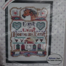 Bucilla Gallery of Stitches East or West Counted Cross Stitch Kit  33346  5 x 7