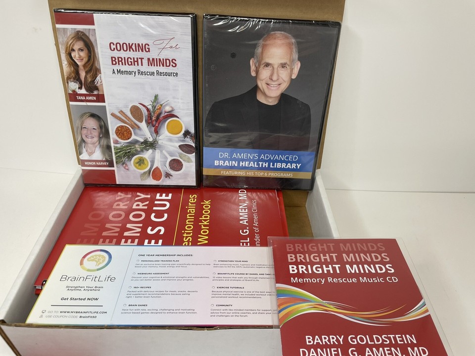 Dr. Daniel Amen's Memory Rescue Master Package Book Workbook 2 DVD’s 1 ...