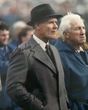TOM LANDRY SIGNED AUTOGRAPHED 8x10 PHOTO LEGENDARY DALLAS COWBOYS COACH COA 2