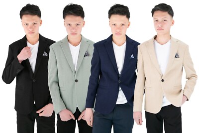 Sirri Jungen Slim Fit Struktur Webanzug, Hochzeit Abschlussball 2-teiliges Set, Alter 1-14