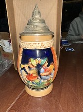 Vntge Germany 6.5” Playing Music Leaded Beer Stein