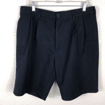 Arnold Palmer Menâs Pleated Front Golf Shorts Navy Blue 100% Polyester SZ34 C526 | eBay