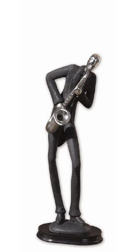 Modern Jazzy Musician Figurines Saxaphone Bass Violin Set Of 3 ~ Uttermost 19061 - Picture 4 of 5