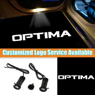 2x Wired Car Door HD LED Laser Shadow Projection Welcome Light for Rio Optima