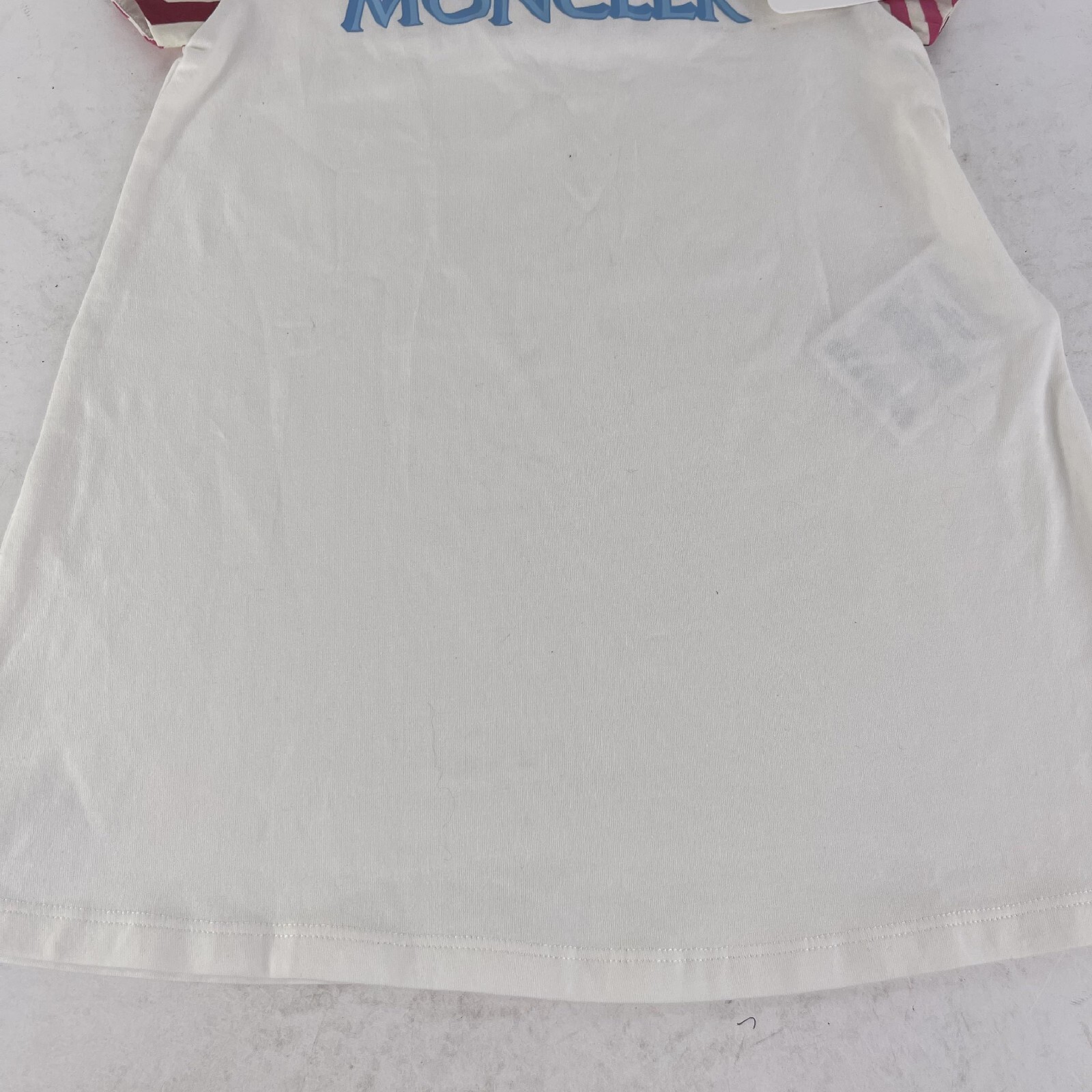 MONCLER infant  JR Logo lettering baby dress Size 2 Baby 2T Snap White shirt  thumbnail 7