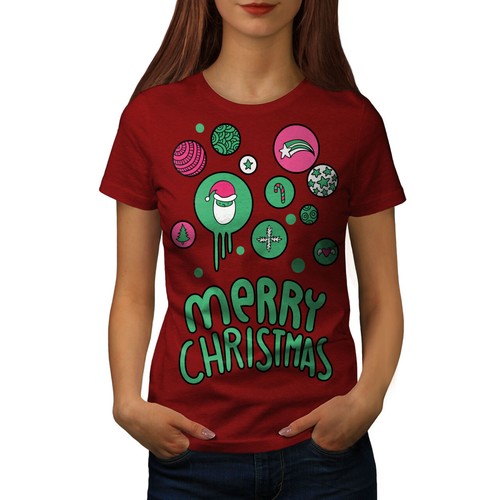 Wellcoda Merry Christmas Fun Womens T 