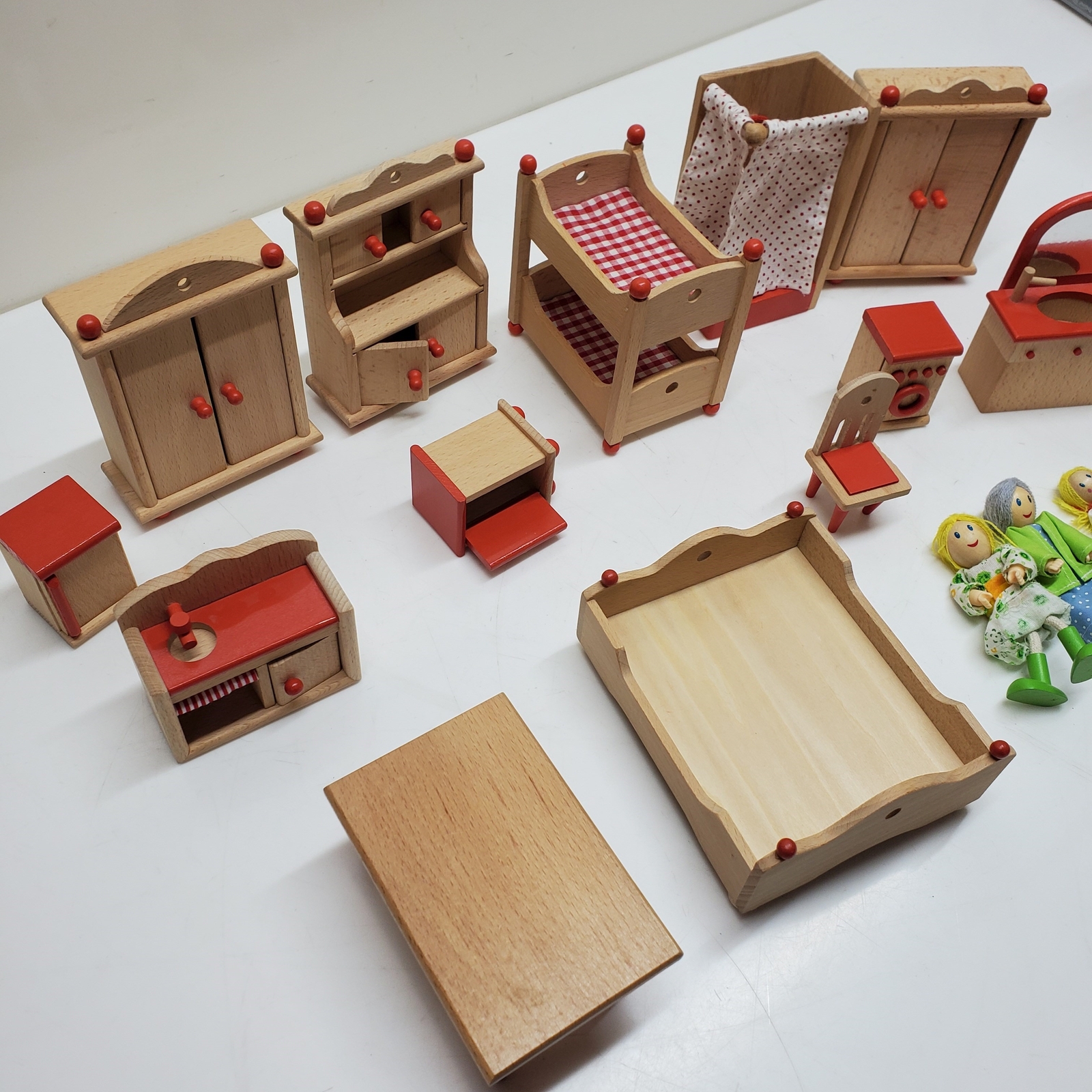 Mixed Lot of Goki Dollhouse Furniture Dolls Bed Kitchen Bathroom eBay