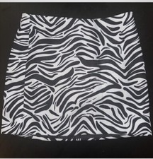 H M Zebra Print Short Skirt Size 4