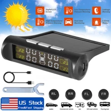 Wireless Solar LCD Car Tire Pressure Monitoring System + 4 External Sensors