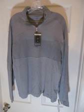 Van Heusen Men's Pullover 1/4 Zip LS Shirt, Monument Color, Size M, L, XL
