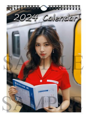 Asiatische Babes in der U-Bahn - 12-seitiger Kalender 2024 - A4 oder A3 - sexy - ganze Seite