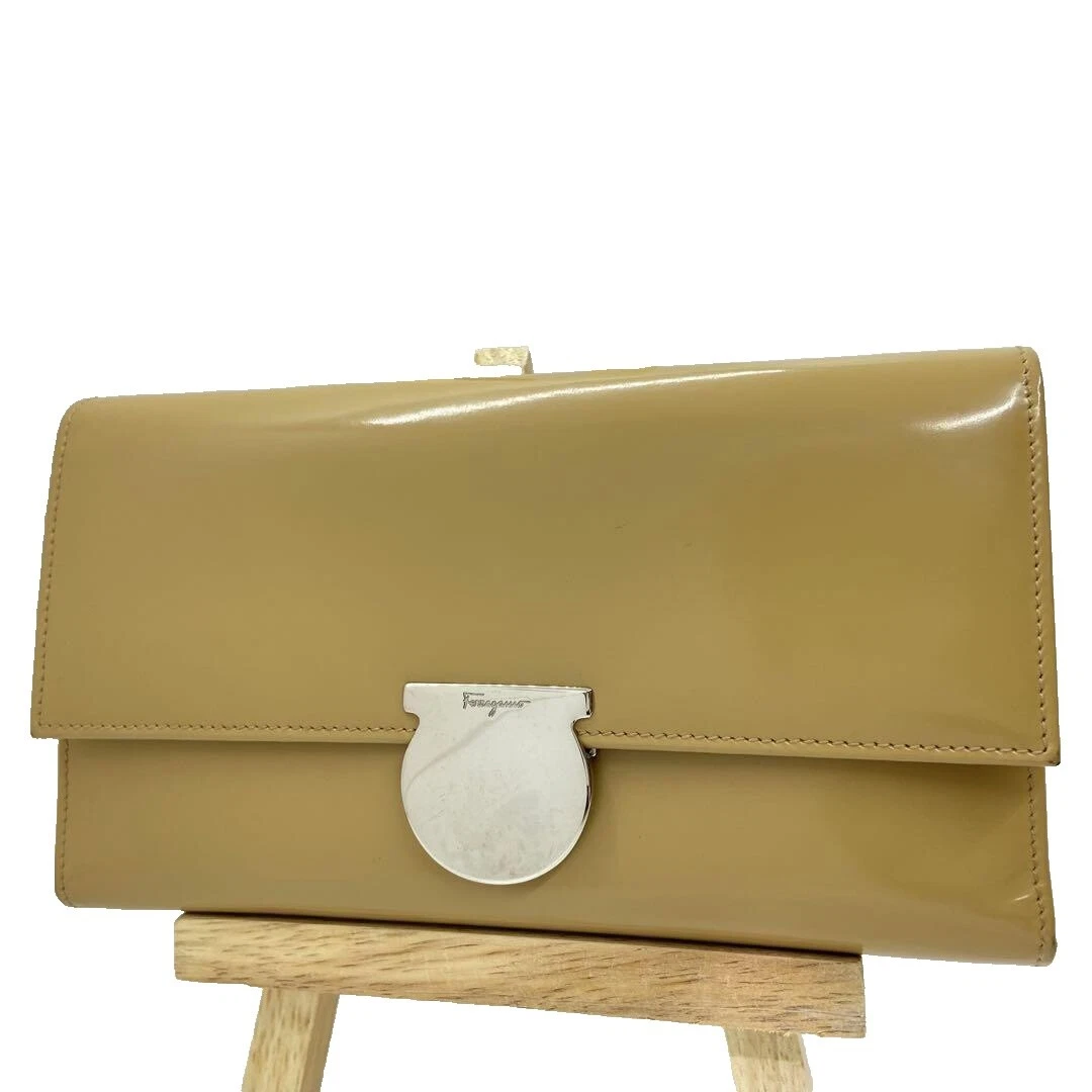 Carteras de cuero de patente Salvatore Ferragamo para hombres