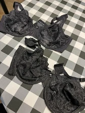 Lot Of 2 Black Lace Bras, 36DD